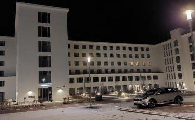 Parkplatzbeleuchtung Block 3 in Prora