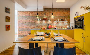 Ferienwohnung Dünenterrasse in Prora - Essbereich & Küche